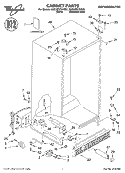 CABINET, LITERATURE Diagram and Parts List for 6GD25DCXHS01  Whirlpool Refrigerator