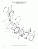 DOOR AND LATCH PARTS Diagram and Parts List for WFW9500TC00  Whirlpool Washer