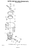 HEATER, PUMP AND LOWER SPRAYARM Diagram and Parts List for DU8700XT0  Whirlpool Dishwasher