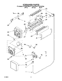 ICEMAKER PARTS Diagram and Parts List for ET1CHMXKT08  Whirlpool Refrigerator