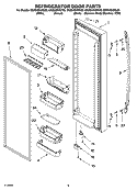 REFRIGERATOR DOOR PARTS Diagram and Parts List for GS2SHEXML00  Whirlpool Refrigerator