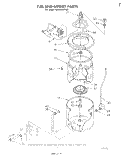 TUB AND BASKET Diagram and Parts List for LA6800XPW0  Whirlpool Washer