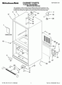 CABINET PARTS Diagram and Parts List for KBLS20EVMS00  KitchenAid Refrigerator
