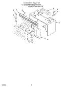 CABINET Diagram and Parts List for MHE13XKB0  Roper Microwave