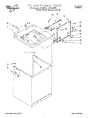 TOP AND CABINET Diagram and Parts List for LSR7233EQ1  Whirlpool Washer