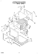 LOWER OVEN Diagram and Parts List for KEBS246YWH4  KitchenAid Wall Oven