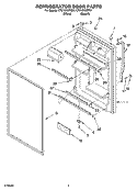 REFRIGERATOR DOOR PARTS Diagram and Parts List for CT21GKXPQ01  Crosley Refrigerator