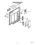 INNER DOOR Diagram and Parts List for DU8300XX4  Whirlpool Dishwasher