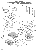 SHELF PARTS Diagram and Parts List for KBRS22KTSS00  KitchenAid Refrigerator