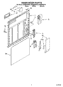 INNER DOOR Diagram and Parts List for DU900PWKB0  Whirlpool Dishwasher