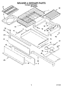 DRAWER & BROILER PARTS, MISCELLANEOUS PARTS Diagram and Parts List for GS475LELS1  Whirlpool Range