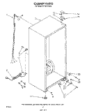 CABINET Diagram and Parts List for EV150CXSW00  Whirlpool Freezer