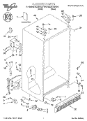 CABINET, LITERATURE Diagram and Parts List for 6ED25DQXFB03  Whirlpool Refrigerator