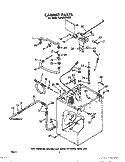CABINET Diagram and Parts List for LC4500XKW0  Whirlpool Washer