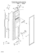 FREEZER DOOR Diagram and Parts List for KSRE22FHBT02  KitchenAid Refrigerator