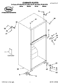 CABINET PARTS Diagram and Parts List for RT14DKXKT05  Roper Refrigerator