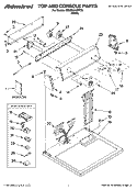 TOP AND CONSOLE PARTS Diagram and Parts List for 3ZAED4475TQ0  Admiral Dryer