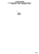 LATCH PARTS Diagram and Parts List for GBD307PDS10  Whirlpool Wall Oven