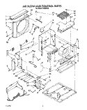 AIR FLOW AND CONTROL Diagram and Parts List for X18004V0  Roper Air Conditioner