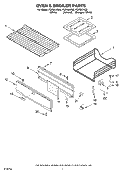 OVEN AND BROILER Diagram and Parts List for FGP337KN0  Roper Range