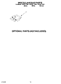 MISCELLANEOUS PARTS OPTIONAL PARTS (NOT INCLUDED) Diagram and Parts List for KUDR01TJBT1  KitchenAid Dishwasher