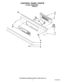 CONTROL PANEL PARTS Diagram and Parts List for KERS807XSP00  KitchenAid Range