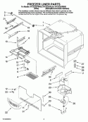 FREEZER LINER PARTS Diagram and Parts List for KFCS22EVBL00  KitchenAid Refrigerator