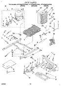 UNIT Diagram and Parts List for 4YED25DQAB00  Whirlpool Refrigerator
