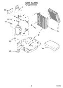 UNIT PARTS Diagram and Parts List for AD65USM0  Whirlpool Dehumidifier