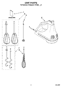 UNIT PARTS Diagram and Parts List for KHM9QMY5  KitchenAid Mixer