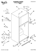 CABINET PARTS Diagram and Parts List for 5ET2WVKRQ00  Whirlpool Refrigerator