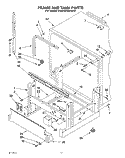 FRAME AND TANK Diagram and Parts List for KUDA230YWH1  KitchenAid Dishwasher