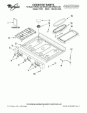 COOKTOP PARTS Diagram and Parts List for WFG231LVB0  Whirlpool Range