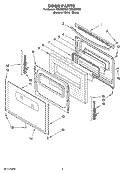 DOOR PARTS Diagram and Parts List for TES335MB5  Estate Range