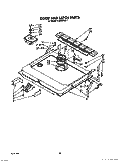 DOOR AND LATCH Diagram and Parts List for KUDS21SS1  KitchenAid Dishwasher