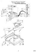 MACHINE BASE Diagram and Parts List for LLR8233EZ0  Whirlpool Washer
