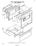 DOOR AND DRAWER Diagram and Parts List for RF363PXPT0  Whirlpool Range