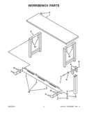 WORKBENCH PARTS Diagram and Parts List for GAWB08BAZW00  Whirlpool Workbench