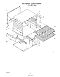 INTERNAL OVEN Diagram and Parts List for SF301BERW1  Whirlpool Range