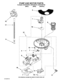 PUMP AND MOTOR PARTS Diagram and Parts List for WDT910SAYM1  Whirlpool Dishwasher