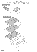 SHELF Diagram and Parts List for RT14DKYGW01  Roper Refrigerator