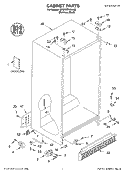 CABINET PARTS Diagram and Parts List for BRS70ZRANA02  Whirlpool Refrigerator