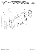 CONTROL PANEL PARTS Diagram and Parts List for GH6178XPS0  Whirlpool Microwave