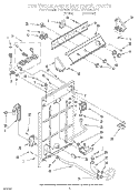 CONTROLS AND REAR PANEL Diagram and Parts List for LSV6234AW0  Whirlpool Washer