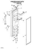 FREEZER DOOR PARTS Diagram and Parts List for 6GD25DCXHS07  Whirlpool Refrigerator