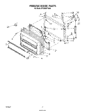 FREEZER DOOR Diagram and Parts List for ET22DKXTG00  Whirlpool Refrigerator
