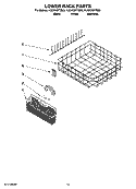 LOWER RACK PARTS, OPTIONAL PARTS (NOT INCLUDED) Diagram and Parts List for KUDK03FTBL0  KitchenAid Dishwasher