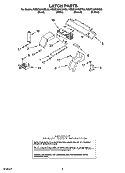 LATCH PARTS Diagram and Parts List for KEMC307KSS05  KitchenAid Microwave Oven Combo
