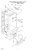 REFRIGERATOR LINER Diagram and Parts List for KSCS25QFAL00  KitchenAid Refrigerator