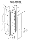 FREEZER DOOR PARTS Diagram and Parts List for KSSV42FMS00  KitchenAid Refrigerator